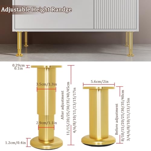 Niveleurs de table réglables pour stabiliser le canapé et la commode