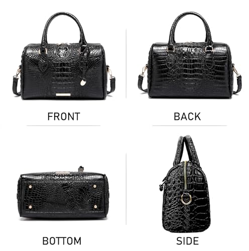 Image of Makcr Joacbv Top-Handle Crocodile Purses For Women Crossbody Leather Bags Trendy Large Capacity Tote with Shoulder Strap
