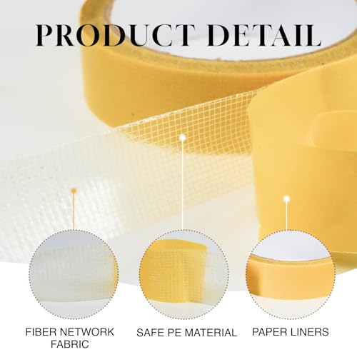 leruiyezs 2,5cm x 10m Ruban En Tissu Double Face Lourd Adhésif Résistant Double Face Pour Tissu Sans Couture Pour Ourlet Facile Sans Couture Rideaux Pantalons Vêtements Fixation Tapis Artisanat Maison – vue 3