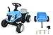 Produktbild JAMARA 460482 Ride-on Traktor New Holland mit Anhänger 6V-leistungsstarker Antriebsmotor und Akku für Lange Fahrzeit, kräftigen Vortrieb, hohe Bodenfreiheit Motorsound, Licht vorne, Gaspedal, blau