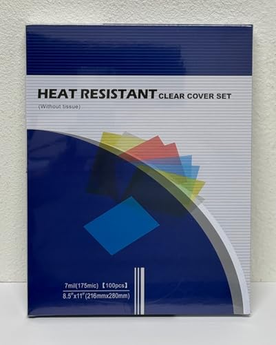 Heat Resistant Clear Binding Covers - 7mil Polyester 8.5