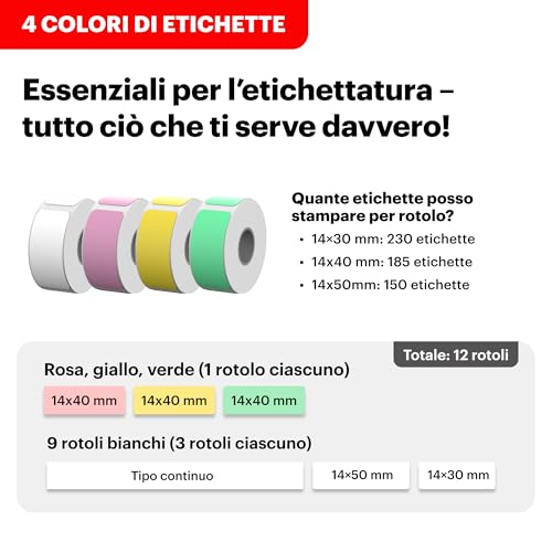 Kodak Label Era Regalo Di Natale M50 Label Maker Machine, Giallo - 3