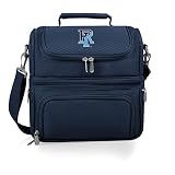 PICNIC TIME NCAA Rhode Island Rams Pranzo Lunch Bag, Insulated Lunch Box with Picnic Set, Lunch Cooler Bag, (Navy Blue)
