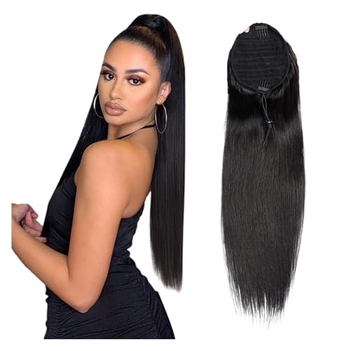 Coleta de cabello humano para mujer ideal para peinados rápidos de oficina