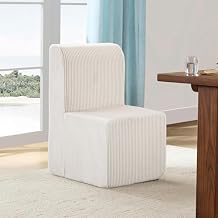 HomVent Upholstered Velvet Dining Chair, Modern Dining Room Chair with Mid Backrest and Padded Seat Cushion, Accent Armless Kitchen Side Chair for Dining Room, Living Room, Reading Room, Bedroom