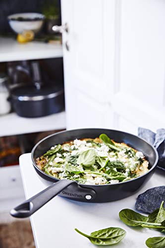 GreenPan Craft Gezonde Keramisch Antiaanbaklaag 20 cm Koekenpan Skillet, PFAS-Vrij, Inductie Geschikt, Vaatwasmachinebestendig, Ovenveilig, Zwart