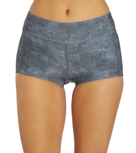 Bañador tipo short TYR Casey de mujer para natación diaria y aqua fitness en gris