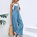 Styxlyn One Piece Jumpsuits For Women Fashion Casual Sleeveless Overalls Summer Wide Leg Long Pant Rompers With Pockets Light Blue summer outfits for women XL