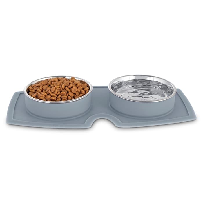 Pet Supplies : EveryYay by Petco Silicone Double Diner Stainless