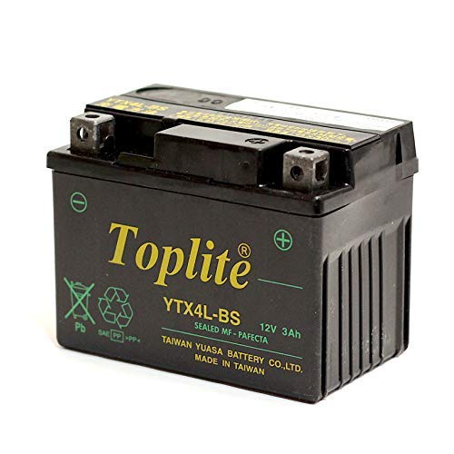Toplite 台湾ユアサ YTX4L-BS バイク用耐震 バッテリー