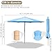 Yescom 13FT Large Outdoor Patio Umbrella Solid German Beech Wood Pole for Wedding Event Party Table Beach Resort Hotel Deck Poolside Sunshade Parasol Blue