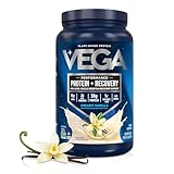 Vega Protein + Recovery, Vanilla – 30g Vegan Protein, Dairy & Gluten Free, Probiotics, NSF Certified, 830 g (20 Servings)