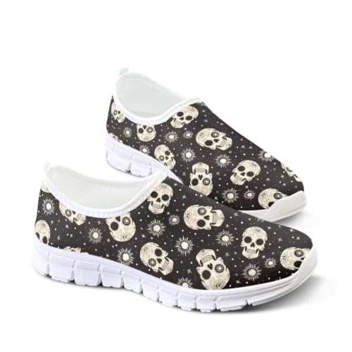 Image of Floral Sneakers for Women Colorful Art Shoes for Women Slip On Casual Work Shoes