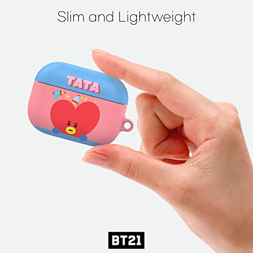 Bt21 Official Merchandise Designed For Airpods Pro Case Cover Protective Hard Case With Keychain For Airpods Pro Case - Tata #TOP5
