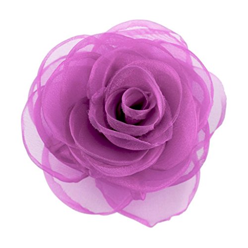 Broche en soie rose Merdia bijou textile haut de gamme femme