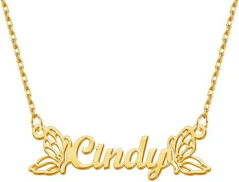 ITESSY Personalised Name Necklace Custom Name Jewellery Customised Dainty Pendant Birthday Christmas Gift for Women Teen Girls, Custom Made with Any Names Necklace, Silver/Gold/Rose Gold