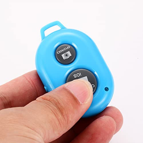 yuchurey ワイヤレス Bluetooth スマートフォン用カメラシャッターリモートコントロール 自撮りシャッター iPhone iPad Android対応 リモコンシャッター 無線 スマホ 自撮り棒 (white)