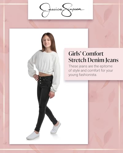 Jessica Simpson Girls Jeans - Comfort Stretch Skinny, Flare, Straight Cut Denim Jeans - Casual Pocket Jeans for Girls (4-16)2