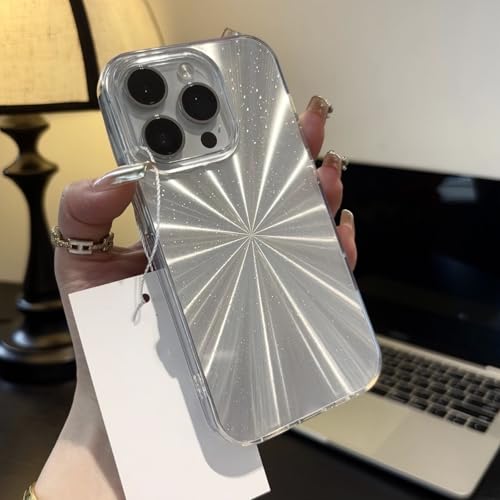 Coque de téléphone de luxe à paillettes pour iPhone 14Plus beige
