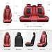 Coverado Car Seat Covers Full Set, Seat Covers for Cars, Front Seat Covers and Back Seat Cover Waterproof Leather Automotive Seat Cover, Universal Car Interior Protectors Cushion for Most Cars