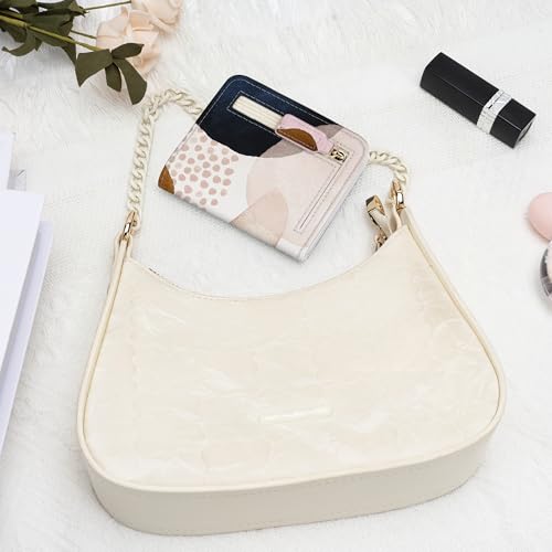 Image of Gostwo Small Wallet for Women, Slim Bifold Credit Card Holder, Compact RFID Blocking Cash Wallet, Billfolds Thin Leather Zipper Pocket, Mini Wallet Gift for Ladies Teen Girls Travel with ID Window
