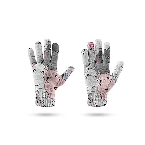 Gants tactiles unisexes anti-ski avec impression 3D et tissu respirant