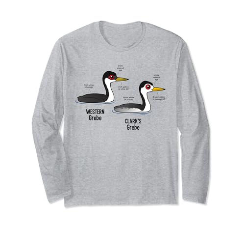 Grebe vs Grebe Cute Cartoon Birdorable Bird Design Long Sleeve T-Shirt
