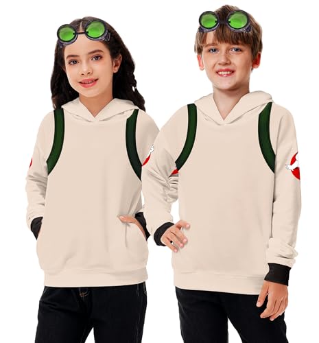 AOBUTE Halloween Hoodies for Boys Ghoust Bustars Printed Sweatshirt Horror Movie Hooded Sweatshirt 11-12 Years