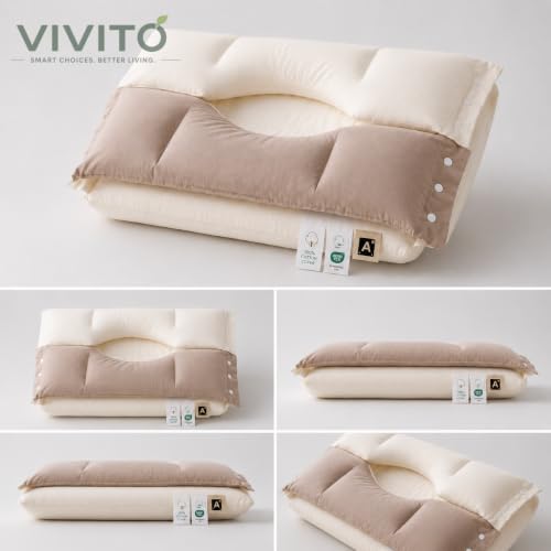Image of VIVITO Bed Wedge Pillow for Back Support & Comfortable | Adjustable Backrest Pillow for Reading, Sleeping, Relaxing & Bed Sitting | Soft Cushioned Support Pillow | Pack of 1 | Multicolour