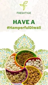 Freshtige Premium Dry Fruits Hamper (Pack of 5) Each Items 200g | Premium Dried Fruit Berries Combo Gift Pack | Diwali & Happy New Year Gift Hampers for Corporates Friends & Realtives