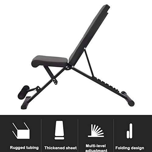 [US Fast Shipment] Foldable Weight Bench, Adjustable Workout Bench for Home Gym, Support 770lbs, Strength Training Benches for Full Body Workout, [2020 Upgraded Version]