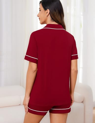 Image of HNG Pajama Sets for Women 2 Piece PJ Sets Short Sleeve Lounge Set Fashion Sleepwear XS-3XL