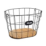 Drahtkorb NO.03 Papierkorb Oval Obstkorb Dekokorb Metall Gitterkorb Metallkorb Pechschwarz (CP-6050)