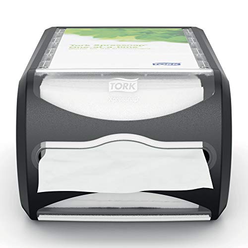 Tork 6435000 Xpressnap Counter Napkin Dispenser, 5.7" Height x 7.5" Width x 12.1" Depth, Stainless Finish (Case of 1 Dispenser) for use with Tork 908EX, DX906E, DX900, DX990 or 13680