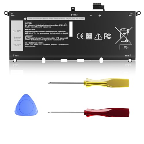 Menlonigt 52Wh DXGH8 Battery Replacement for Dell XPS 13 9370 9380 7390 Inspiron 13 7000 7390 7391 2-in-1 5390 5391 7490 Latitude 3301 XPS13-9370 Vostro 5390 5391 Series G8VCF HK6N5 0H754V P82G 7.6V
