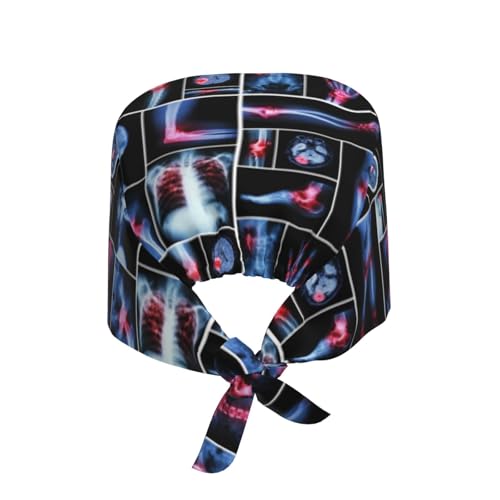 Image of Adjustable Working Cap Breathable Unisex Women Men Elastic Bandage Tie Back Hats Scrub Nursing Doctor Surgeon Cap