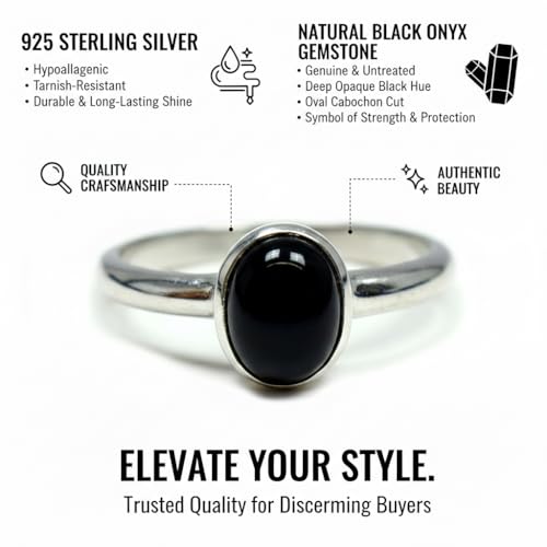 Bague argent 925 onyx noir bague astrologie astronomie femme taille 48 ovale
