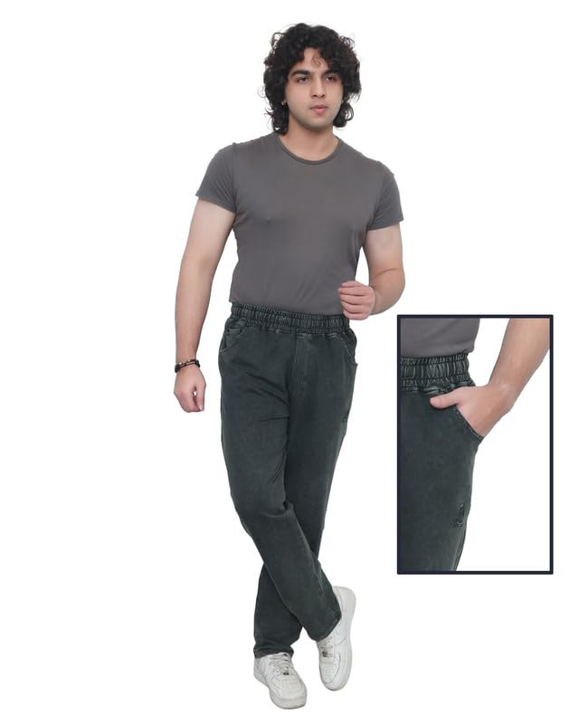 Image of Men's Premium Cotton Blend Trouser | Soft Breathable Casual Pants for Men | Regular Fit Stylish Lower for Office, Travel