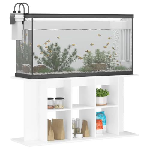 Tomostar Support pour Aquarium, Meuble pour Aquarium Meuble de Base Table d'aquarium blanc 120x40x60 cm bois d'ingénierie