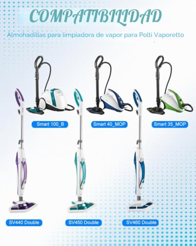 Miniatura 2 de Keepow 8 Paños Para Polti Vaporetto Paeu0332, Compatibles Con Polti Vaporetto Sv440 Double, Sv450, Sv460, Smart 100 T, Smart 120, Paños De Microfibra Reutilizables Para Diferentes Tipos De Suelos