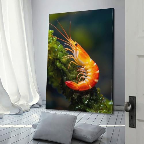Poster crevettes blanches déco murale suspendue sans abîmer vos murs - 3