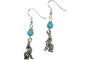 Howling to the moon Coyote Wolf Earrings, southwestern style