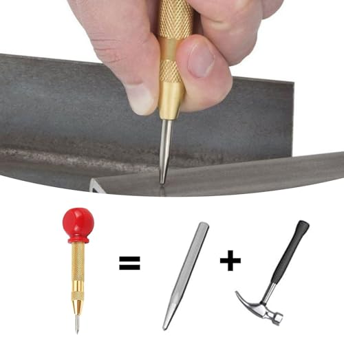  HAPPOW 3 Stück Automatik Körner, Federkörner, Körner Metall werkzeug, Center Hole Punch mit 4 Ersatzspitzen, für Metall, Holz, Glas und Dünne Stahlbleche ﻿