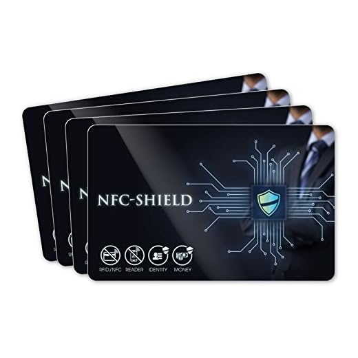 4X NFC Shield Card - RFID & NFC Schutz/Blocker - Made in Germany - Schützt das gesamte Portmonnaie & Kartenetui mit Ihren EC und Kreditkarten - Nie Wieder RFID Schutzhüllen notwendig