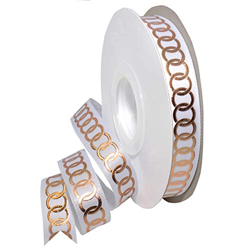Ruban blanc polyester idéal pour décorations de mariage et fêtes - 2