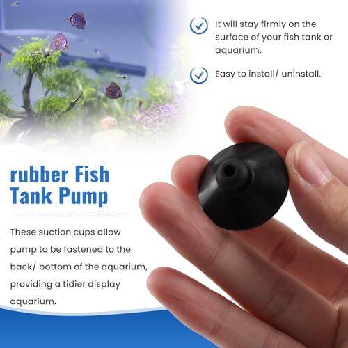 Dytabepl 10 X Schwarz Gummi 27Mm Saugnapf Clip Saugnapf für Aquarium Pumpe