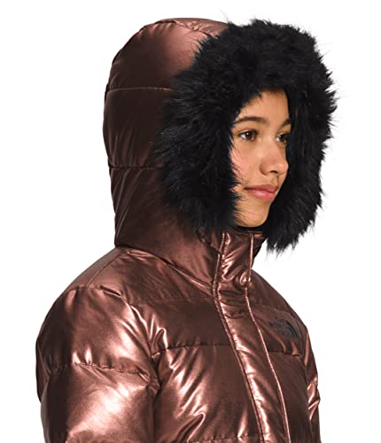 The North Face Girls' North Down Long Parka, Dark Oak Metallic, Large #TOP3