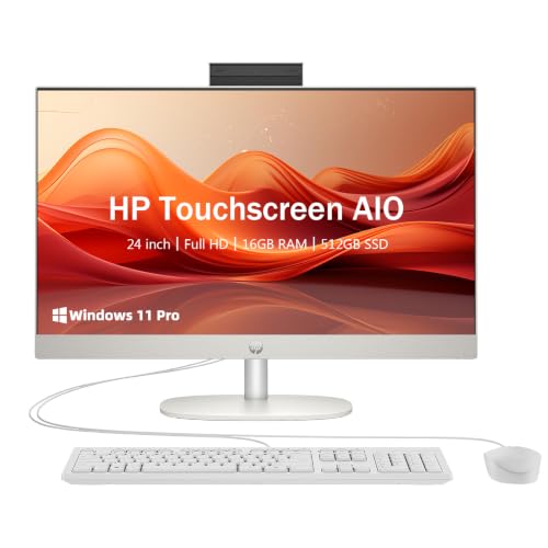 Image of HP 23.8'' Touchscreen All-in-One Desktop Computer, 16GB RAM, 512GB SSD