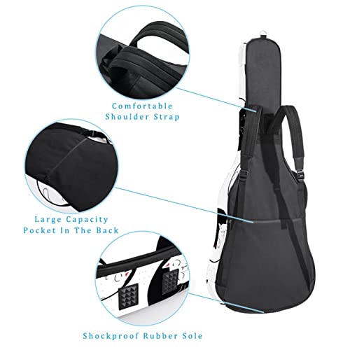 Housse de guitare Yin Yang en tissu Oxford imperméable avec bandoulière réglable - Les Beatles, Paul McCartney, John Lennon, RIngo Starr, George Harrison Housse de guitare Yin Yang en tissu Oxford imperméable avec bandoulière réglable – Image 4