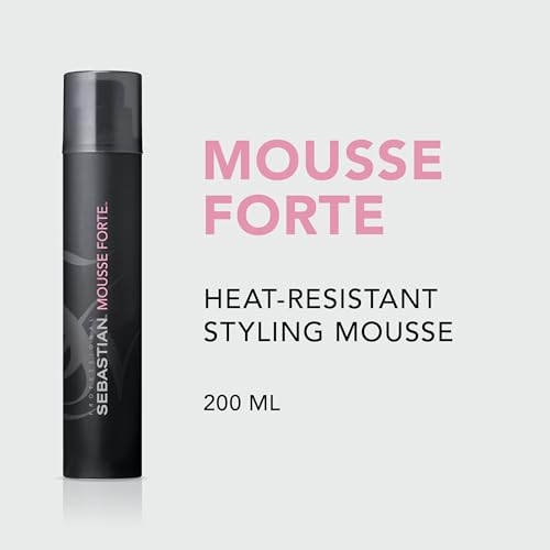 Sebastian Professional Mousse Forte Styling Mousse, Anti Frizz, Strong Hold, Volume Boost for Curly and Wavy Hair, Professional Hair Care, 200ml - Image 3
